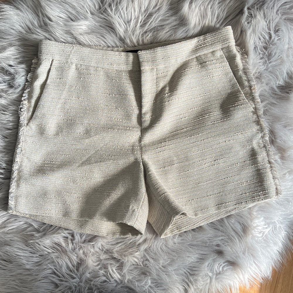 Banana Republic Sparkly Cream Shorts